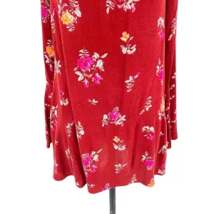 Free People Tate Tunic Dress in Vintage Combo Red Floral‎ Print Size Medium thumbnail 5