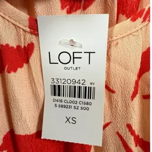 NWT LOFT Sleeveless Tiered Floral Midi‎ Dress Size XS Feminine Vacation Beachy thumbnail 4