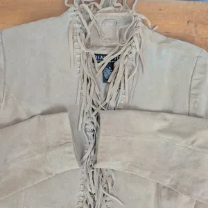 Dialogue Ladies' Vintage Suede Fringed Jacket Small thumbnail 3