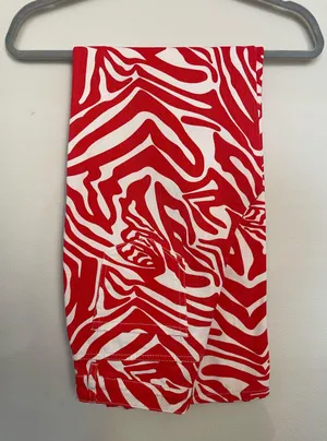 Red Zebra Print Jeans Size 2 thumbnail 1