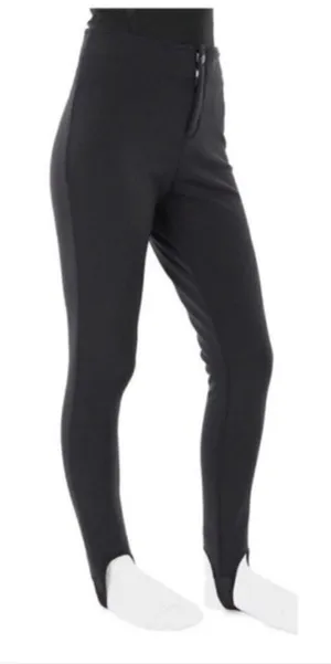 Vintage Schoeller of Switzerland Black Straight Slim Leg Stirrup Ski Snow Pants thumbnail 1