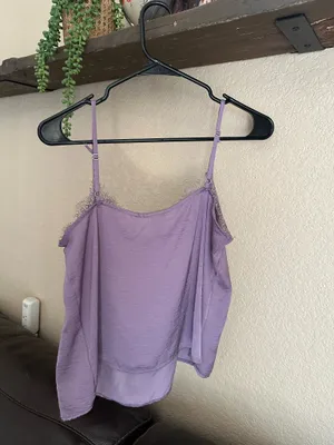 Wild Fable Purple Lace Trim Tank Top thumbnail 2