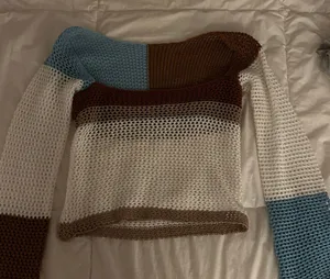 Colorblock crochet sweater Multiple Size M thumbnail 3