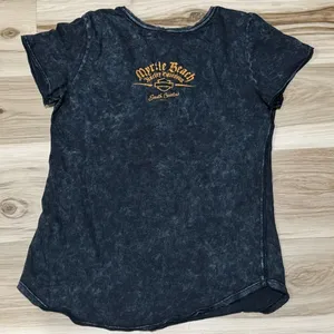 Harley Davidson Short Sleeve Skull Graphic Tee Shirt Women’s Medium thumbnail 4