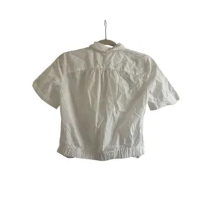 ✨MAEVE Anthropologie Short Sleeve Button Down Sz XS White Top✨ thumbnail 5