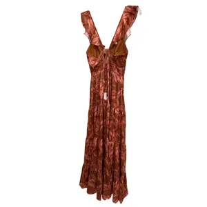Significant Other Soller Maxi Dress Cut‎ Out Ruffle Tropical Print US 2 thumbnail 2