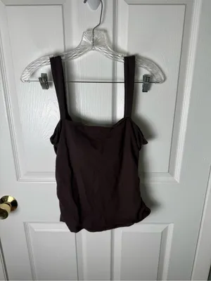 Reformation Trish Knit Top in Mole XL thumbnail 3