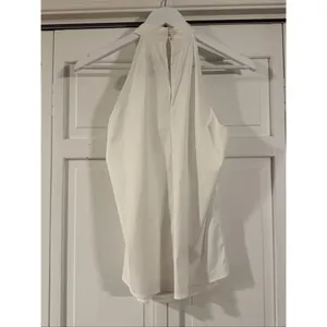 White House Black Market white pedal neck halter top size small thumbnail 5