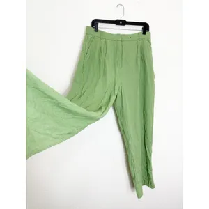 Abercrombie & Fitch Sloane Co-ord Linen Blend Wide Leg Trouser Size 12/31 Green thumbnail 11
