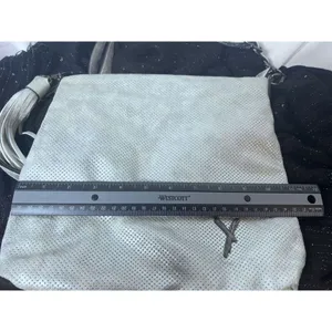 Suri‎ Frey Crossbody Shoulder Hobo Bag Purse Silver Vegan Tassel EUC thumbnail 12