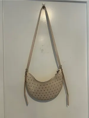 Madewell Crescent Sling Studded Cream Cow Leather Bag Crossbody Purse. SOLD OUT! thumbnail 2