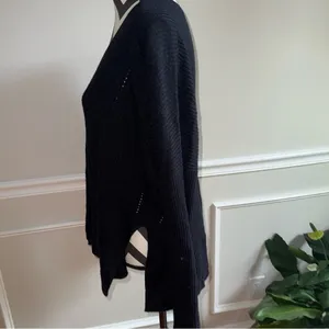 All‎ Saints Rhoda V Neck Sweater Alpaca Wool Blend Black Size small thumbnail 5