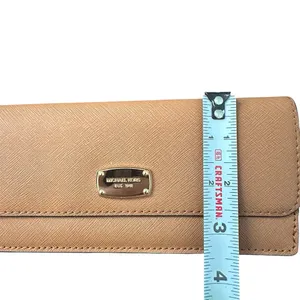 Michael Kors Tan Saffiano Leather Wallet - Excellent Condition, ~8"‎ thumbnail 8