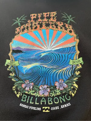 Billabong Black Crewneck Sweater with Multicolor Surf Graphic thumbnail 2