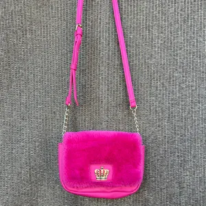 Juicy Couture Vibrant Pink Crossbody Bag Faux Fur Y2K Style thumbnail 2