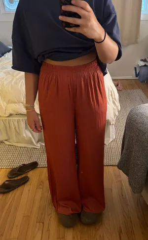 Zara Satin Wide Leg Pants Small thumbnail 1