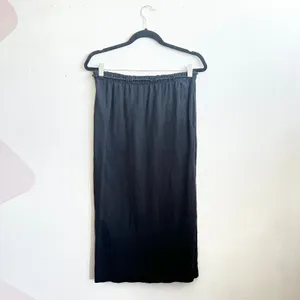 Free People Beach Midi Skirt Boho Bohemian Baggy‎ Vacation Black XS thumbnail 2