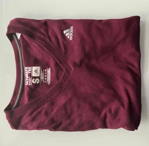 Maroon V Neck Running Tee thumbnail 3