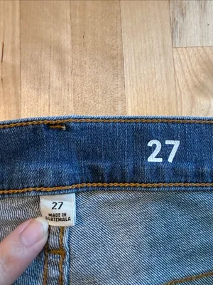 J. Crew Mid-Rise Vintage Slim Straight Raw Hem Ankle Jeans, 27 thumbnail 7
