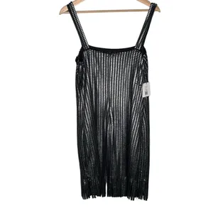 New Women’s Sho By Tadashi Shoji Metallic Textured Fringe Minidress Size 10 thumbnail 7