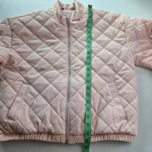 Adidas Womens Quilted Bomber Jacket Pink Full Zip Diamond Quilt IM5566‎ Size M thumbnail 11