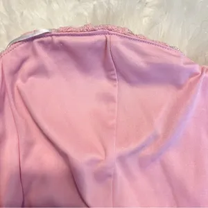 Nymphe Light Pink Strapless Mini Dress Size Medium Juniors? Lace Overlay flirty thumbnail 9
