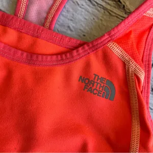 The North Face Sports Bra Pink Womens Small Neon Work Out Gym Padded Yoga Top thumbnail 2