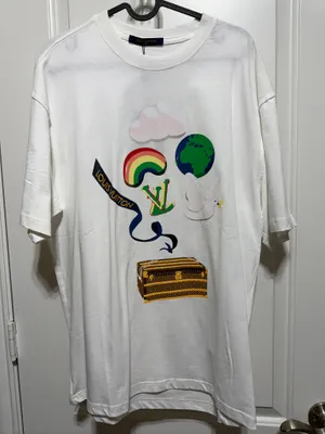 Designer T-shirt white men size M thumbnail 1