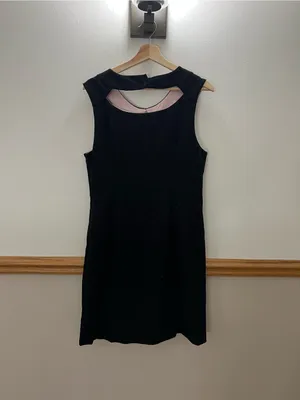 NWT Anthropologie STCL Stamp Dress Black Faux Collar size 12 retails $148 thumbnail 3