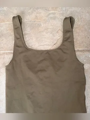 Skims Soft Smoothing Thong Bodysuit in Army Green Size XS thumbnail 3