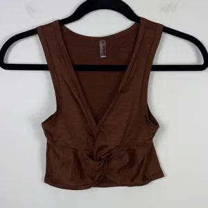 Free People Movement New Moon Tank Top Women’s Size XS Brown Twist thumbnail 2