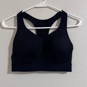 Gymshark Black Racerback Padded Sports Bra thumbnail 1