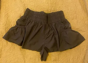 Free People Fp Movement Get Your Flirt On Shorts in size XS Olive Green thumbnail 4