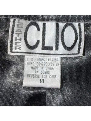 Clio Leather Pants Women’s 14 Black Straight Leg Vintage thumbnail 6
