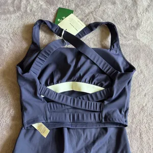 Halara Breezeful Navy Blue Tennis Skirt Set Strappy Sports Bra Pleated Skort S thumbnail 12