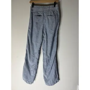 Athleta Cabo Linen Blue Wide Leg Jogger Mid- Rise Size 2‎ thumbnail 2