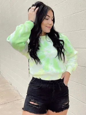Cropped Tie dye Crewneck Size L thumbnail 1