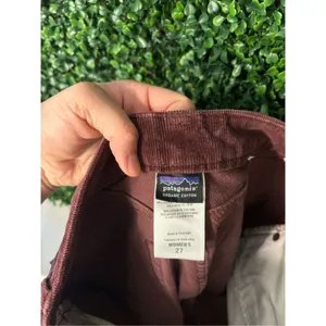 Patagonia Women’s Maroon Corduroy Pants Size 30 thumbnail 4