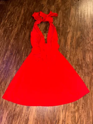 red mini dress thumbnail 2