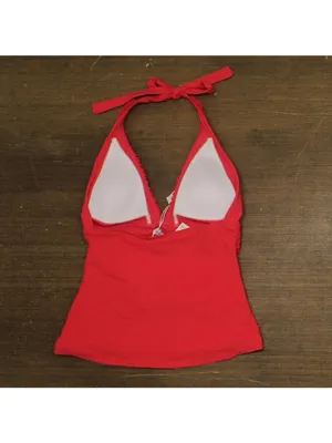 NWT Mimi Flamingo Soleil Solids Sonny Halterkini Tankini Top Swim Punch Red 6 thumbnail 8
