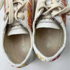 Soludos Hot Stuff Ibiza Platform Sneaker Womens Size 7 White‎ Multi Lace-Up NEW thumbnail 8