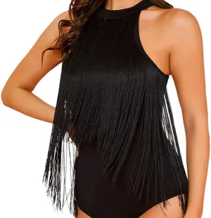Black Fringe Bodysuit thumbnail 5