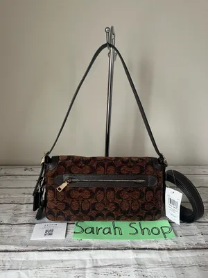 Coach Etta Small Flap Bag In Signature Chenille thumbnail 3