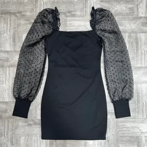Black Organza Sleeve Dress Size Small thumbnail 1