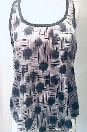 H.I.P. Abstract Graphic Pattern Tank Top thumbnail 1