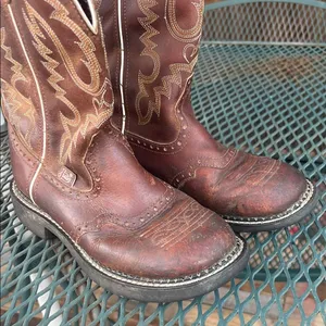 Justin Boots Gypsy Womens Brown Leather Cowgirl Western Boot Round Toe 7B Country thumbnail 12