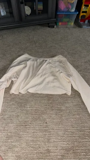 Aeropostale Long Sleeve Knit Waffle Cropped thumbnail 3