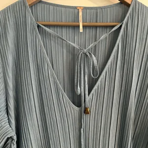 Free People Can’t Help It Pleated Mini Dress Blue Size M thumbnail 4