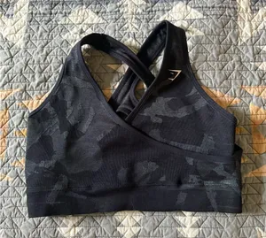 Gymshark Black Adapt Camo Sports Bra thumbnail 1
