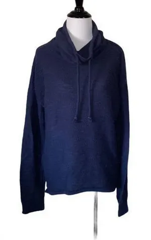 5/$30 🎈 Hollister large navy blue cowlneck‎ pullover sweatshirt thumbnail 1